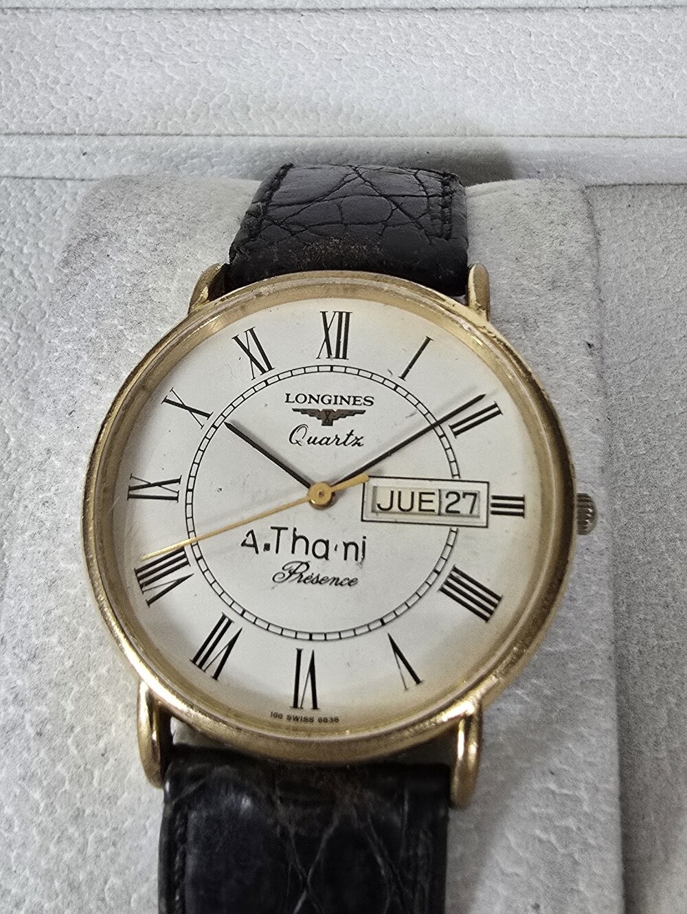 Longines Men’s Watch - White Dial, Gold Case, Black Strap - Picture 4 of 4